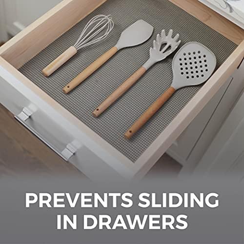HOME GENIE Shelf Drawer and Cabinet Liner, Non Adhesive, 12x20 Slate Gray