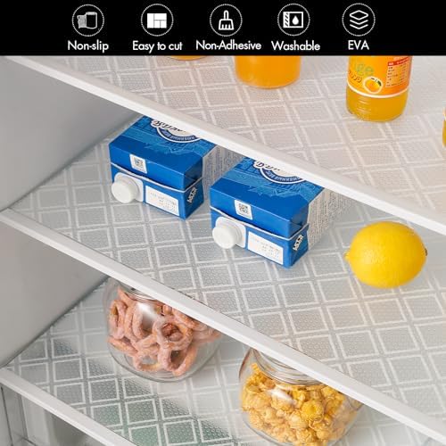 Cooyes Shelf Liners for Kitchen Cabinets, Non‑Adhesive Drawer Liner