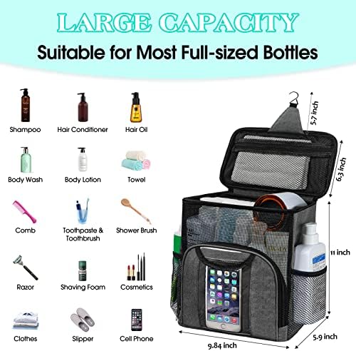 Attmu Mesh Shower Caddy Portable Dorm Room Essentials, Toiletry Tote Bag