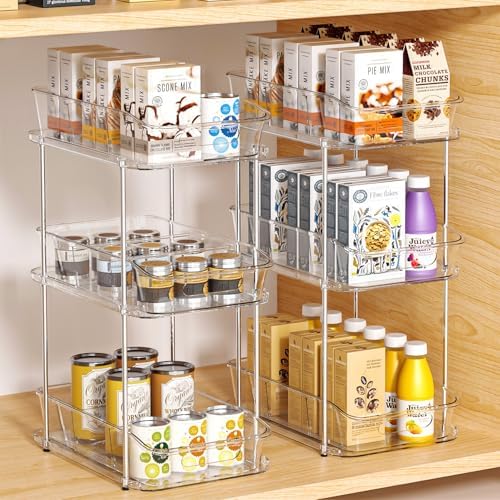incostar 2 Sets of 3-Tier Bathroom Under Sink Organizers