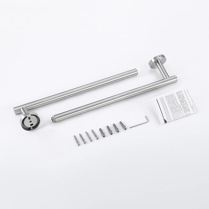 KES Bathroom Towel Bar 25.2 Inches Bath Towel Rack for Bathroom Towel Holder SUS304 Stainless Steel Brushed Finish, Total Length 27.6 Inch, A2000S70B-2
