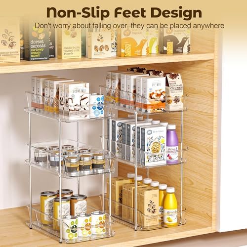 incostar 2 Sets of 3-Tier Bathroom Under Sink Organizers