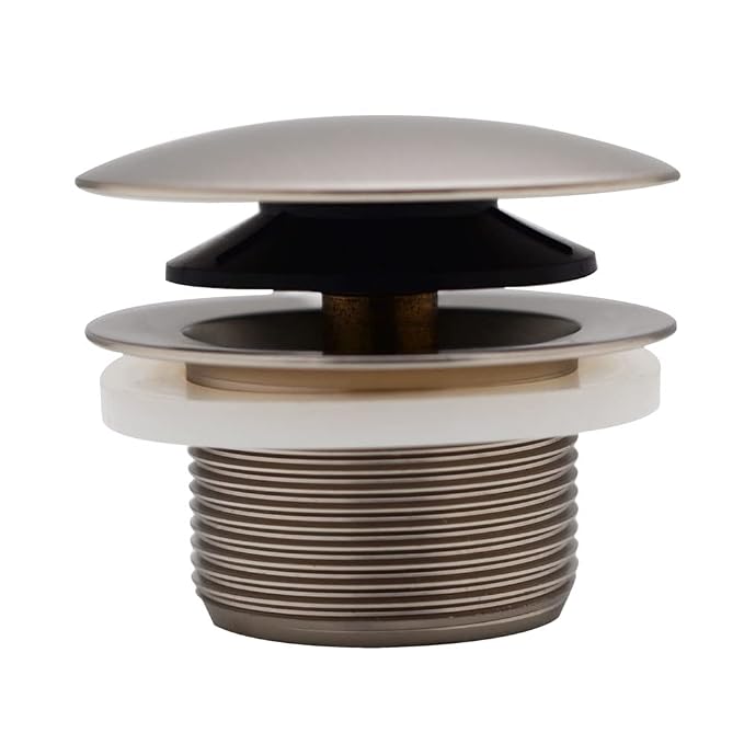 Westbrass A398R-20 1-1/2" NPSM Coarse Thread Mushroom Tip-Toe Bathtub Drain Stopper, Stainless Steel