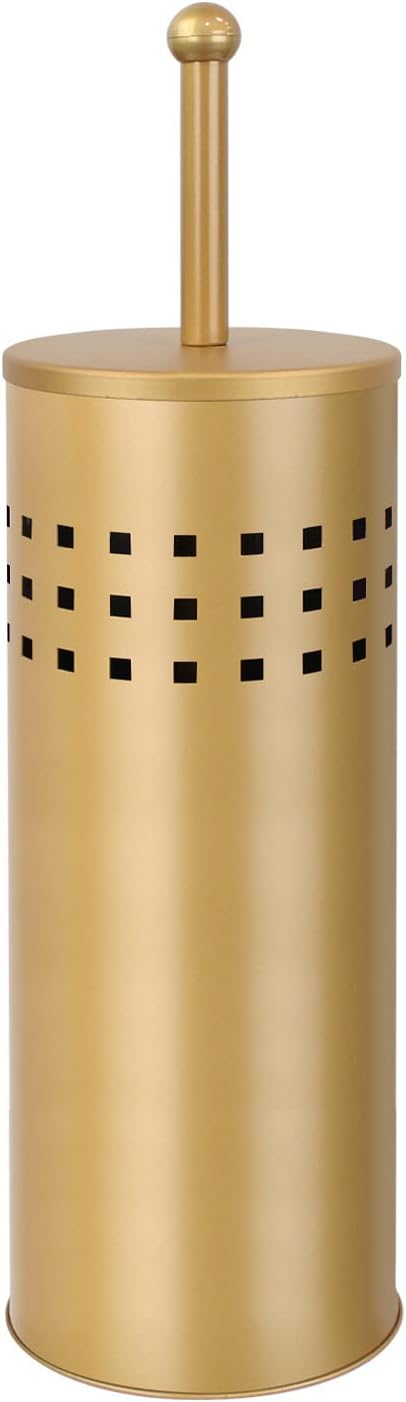 Blue Donuts Toilet Plunger with Holder for Bathroom, Multi Drain Suitable Also for Bathtubs, Quick Dry, Gold