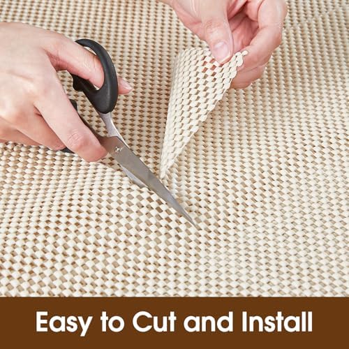 Shelf Liner for Kitchen Cabinets and Drawers, Cream, 12" x 240"