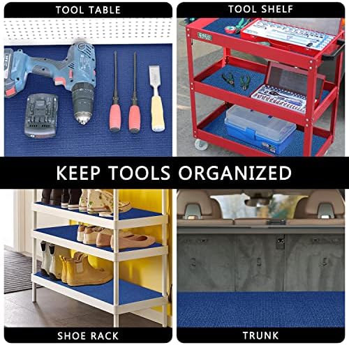 Foam Toolbox Liner Drawer Liner, Non-Slip Shelf Liners 24" W x 288" L Blue