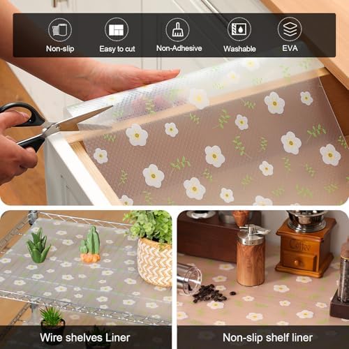 Cooyes Shelf Liner Non-Adhesive EVA Cabinet & Drawer Liner 24" x 240"