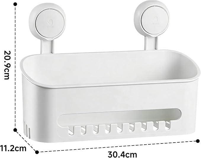 ilikable Shower Caddy Suction Cup Heavy Duty, Removable Shower Organizer Shelves for Inside Shower Max Hold 22lbs, No Drilling Waterproof Suction Storage Basket for Bathroom Storage Home & Kitchen