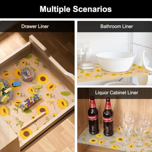 Cooyes Shelf Liner Non-Adhesive EVA Cabinet & Drawer Liner 17.5" x 360"