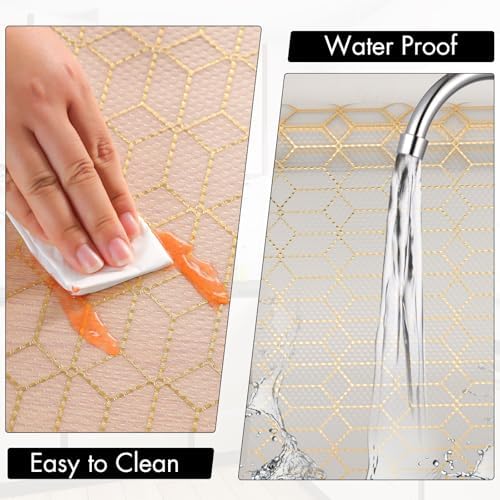 Cooyes Shelf and Drawer Liners for Kitchen, Non Adhesive Cabinet Liner