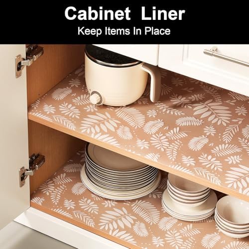 Cooyes Shelf and Drawer Liners for Kitchen Cabinets, Non Adhesive Liner