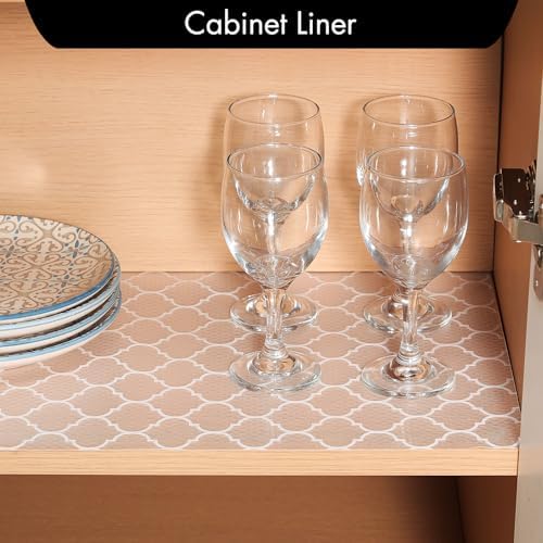 Cooyes Shelf Liner for Kitchen Cabinets, Non‑Adhesive Drawer Liner