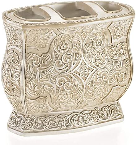 Creative Scents Victoria Beige 4 Piece Resin Bathroom Accessories Set