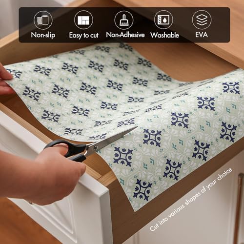Cooyes Shelf Liner Non-Adhesive Cabinet Drawer Liner for Kitchen 23.6"x118"