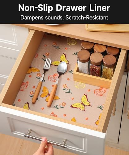 Cooyes Shelf Liner Non-Adhesive Cabinet Drawer Liner for Kitchen 23.6"x236"