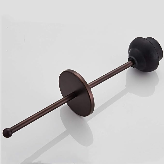 Bronze Toilet Plunger with Holder for Bathroom Metal Canister Holder Drip Cup, Heavy Duty, Deep Cleaning,Quick Dry Bronze
