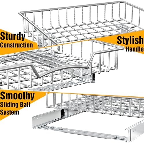 Simple Houseware Under Cabinet Pull Out Sliding Shelf Drawer, 21Dx14W