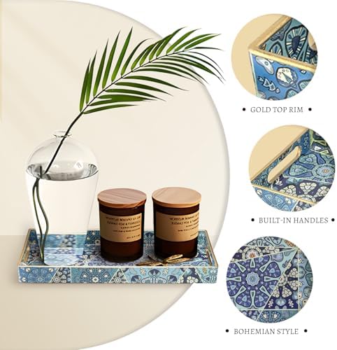 MAONAME Plastic Bathroom Vanity for Countertop, Narrow Decorative Trays
