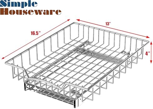 Simple Houseware Under Cabinet Pull Out Sliding Shelf Drawer, 17Dx13W