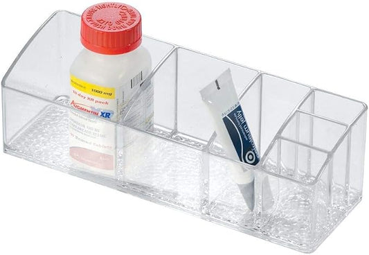 iDesign Medicine Cabinet Organizer - Clear Plastic Bathroom Storage for Vitamins, Makeup, or Toiletries