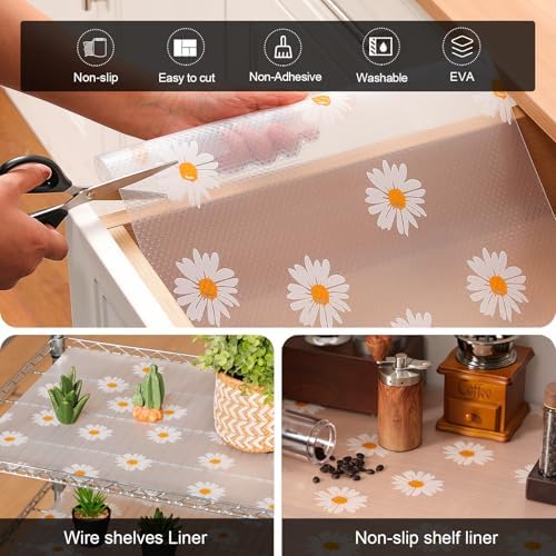 Cooyes Shelf Liner Non-Adhesive EVA Cabinet & Drawer Liner 17.5" x 78.7"