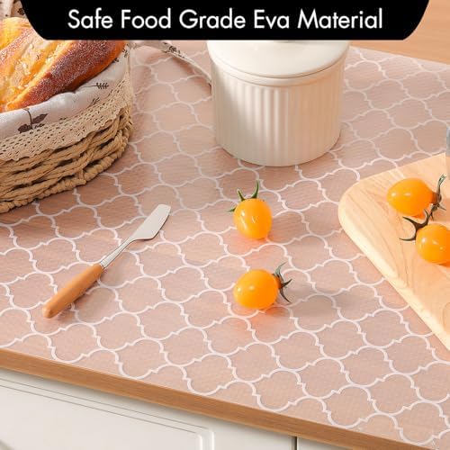 Cooyes Shelf Liner for Kitchen Cabinets, Non‑Adhesive Drawer Liner