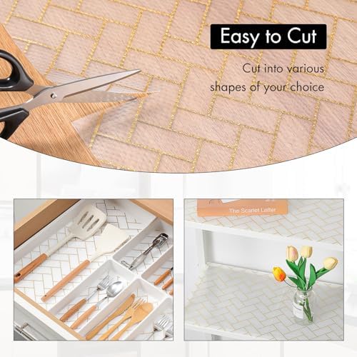 Cooyes Shelf Liner for Kitchen Cabinets – Non-Adhesive Drawer Liner