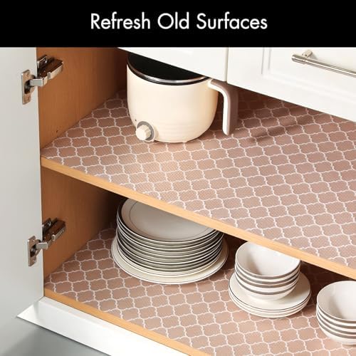 Cooyes Shelf Liner for Kitchen Cabinets, Non‑Adhesive Drawer Liner