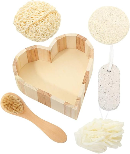 ORFOFE Bath Tool Set - Efficient Bath Scrubber Versatile Foot File and Body Brush for Comprehensive Home Body Care