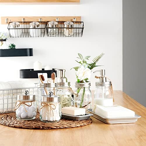 SheeChung Metal Vanity Tray, Bathroom Tray for Perfume Makeup Jewelry