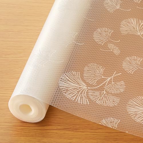 Cooyes Shelf Liner, Non Adhesive Drawer and Cabinet Liner, EVA Washable Oil-Proof Shelf Paper for Kitchen Cabinets, Refrigerator, Storage, Desks with Modern Pattern