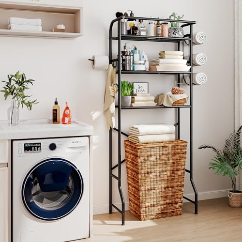 Over The Toilet Storage Shelf 3 Tier Bathroom Organizer Black