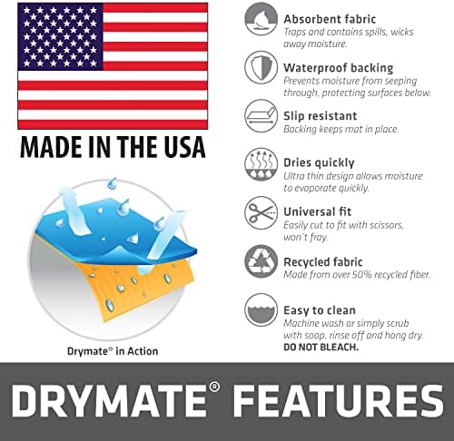 Drymate Premium XL Under Sink Mat Waterproof Liner 24”x59”, 12Pack Charcoal
