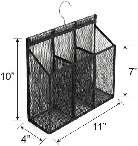 ALYER Hanging Mesh Shower Caddy,Bathroom Toiletry Organizer,Black