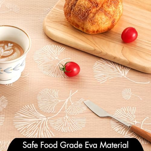 Cooyes Shelf Liner, Non Adhesive Drawer and Cabinet Liner, EVA Washable Oil-Proof Shelf Paper for Kitchen Cabinets, Refrigerator, Storage, Desks with Modern Pattern