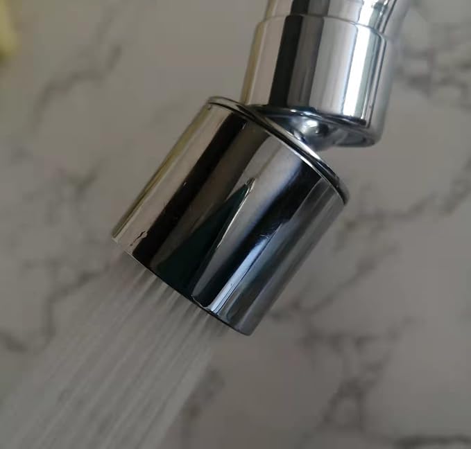kitchen and bathroom faucet nozzle aerator,faucet extender, 360 degree swivel dual flow sprayer for sink tap head, rotatable 2 function water splash filter