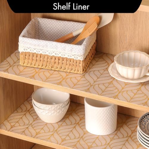 Cooyes Shelf Liner for Kitchen Cabinets – Non-Adhesive Drawer Liner