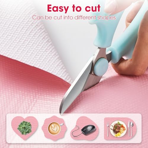 Drawer and Shelf Liner for Kitchen Cabinets, Pink, 12IN X 30FT