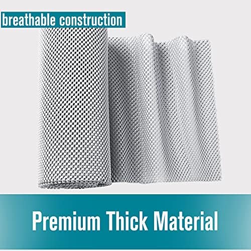 Shelf and Drawer Liner, Non-Adhesive Non Slip and Grip Durable Clean Pad Full Size 17.7 Inches x 20 Feet for Drawers, Shelves, Cabinets, Storage, Kitchen, Desks, Kitchenware, Tableware, Beige