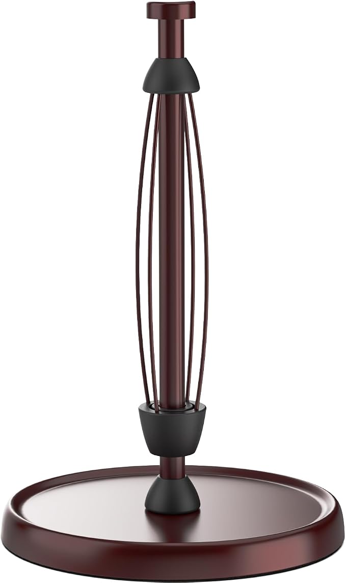 Oil Rubbed Bronze Paper Towel Holder Countertop, Bronze Kitchen Accessories Decor, Stainless Steel, Paper Towel Roll Holder Stand with Ratchet Mechanism for Kitchen Bathroom Farmhouse Essentials