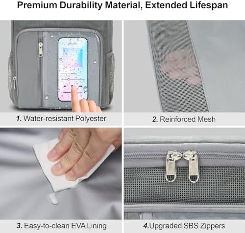 F-color Shower Caddy Portable for Dorm - Shower Bag Fits Full-Size Bottles