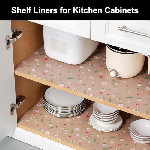 Cooyes Shelf Liner Non-Adhesive EVA Cabinet & Drawer Liner 17.5" x 197"