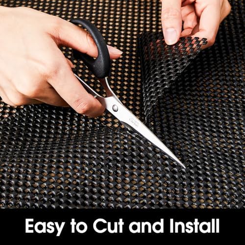 Shelf Liner for Kitchen Cabinets and Drawers, Black, 24" x 240"