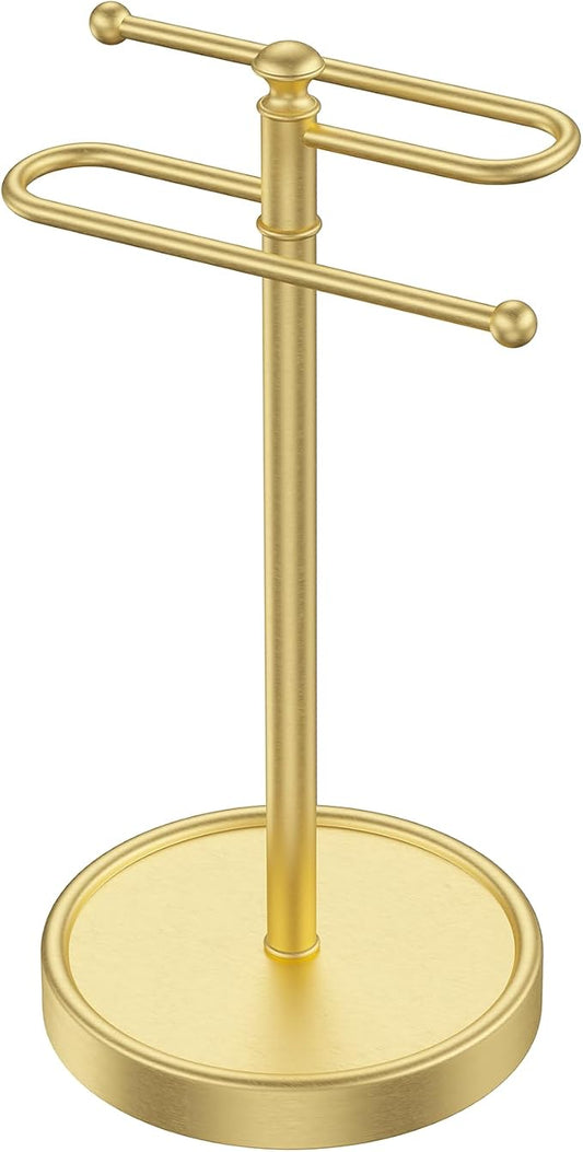 Hand Towel Holder, 304 Stainless Steel Heavy Duty S Shape Hand Towel Stand Free Standing Towel Bar for Bathroom Kitchen Countertop