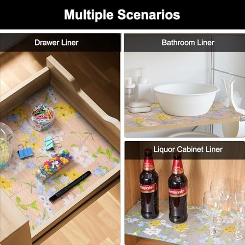 Cooyes Shelf Liner Non-Adhesive EVA Cabinet & Drawer Liner 17.5" x 120"