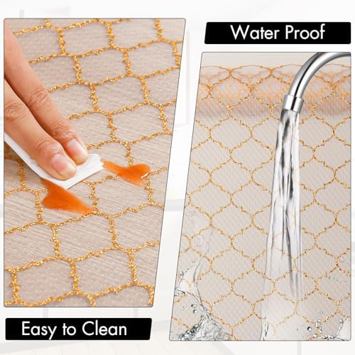 Cooyes Shelf and Drawer Liners for Kitchen, Non Adhesive Cabinet Liner