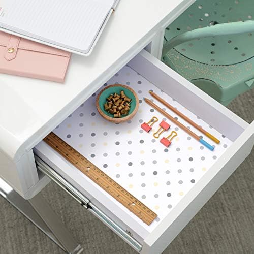 Con-Tact Brand Creative Covering, Self-Adhesive Shelf Liner, Multi-Purpose Vinyl Roll, Easy to Use and Apply, 18'' x 16', Dottie Gray