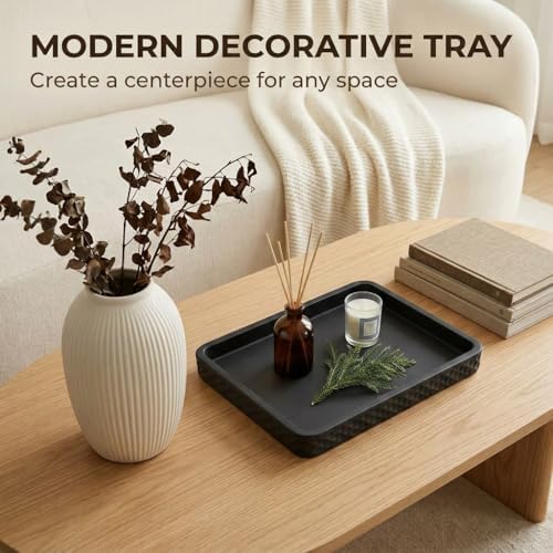 Black Cement Concrete Coffee Table Tray