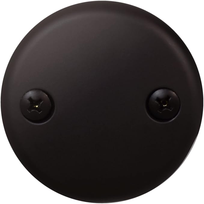 Westbrass Twist & Close Tub Trim Set with Two-Hole Overflow Faceplate, Oil Rubbed Bronze, D94-2-12