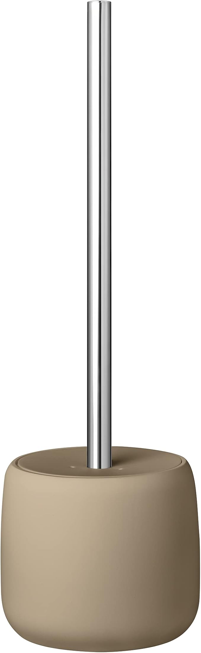 blomus SONO Toilet Plunger with Decorative Holder - Ceramic Soft Touch with Stainless Handle - Modern Design - Tan